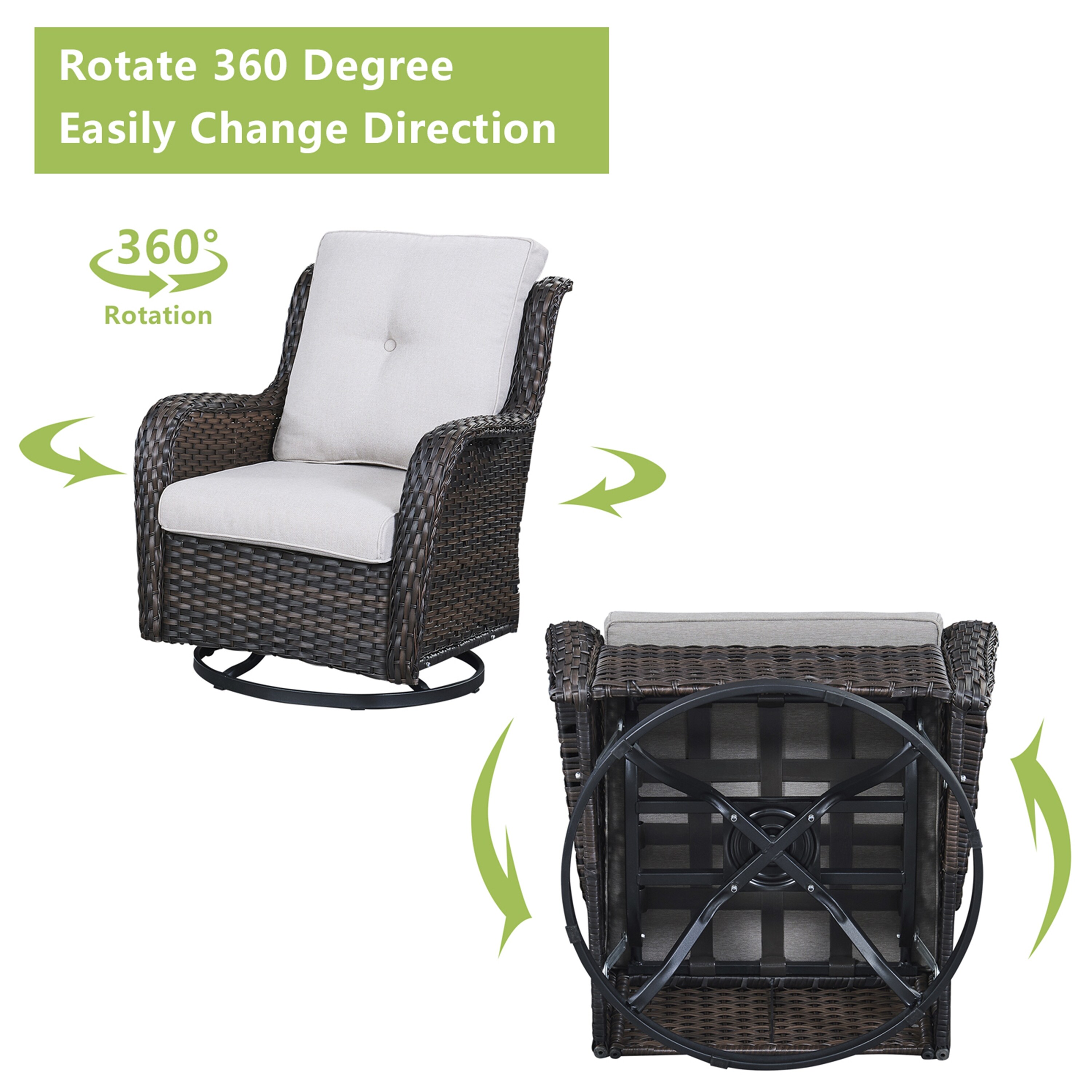 Sol 72 outdoor barwick swivel patio chair with cushions shop