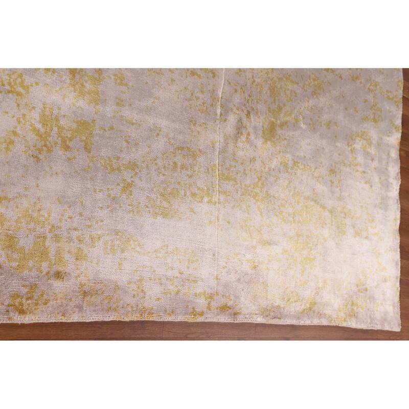 Multi-Color Abstract / Modern Area Rug Handmade Wool Carpet - 6'6"x 9'9"