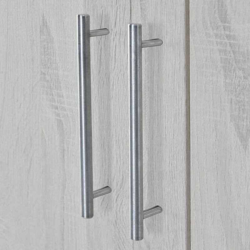 Four Door Wardrobe Armoire Closet with Three Drawers for Stylish and Convenient Storage Solutions