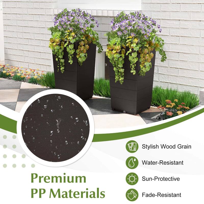 Costway 23" Tall Planter Set of 2 for Indoor/ Outdoor Use Large - See Details