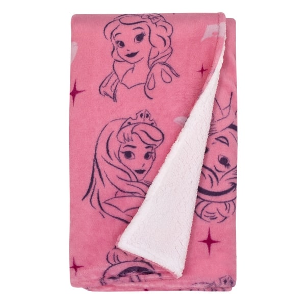 slide 2 of 4, Disney Princess Sherpa Baby Blanket