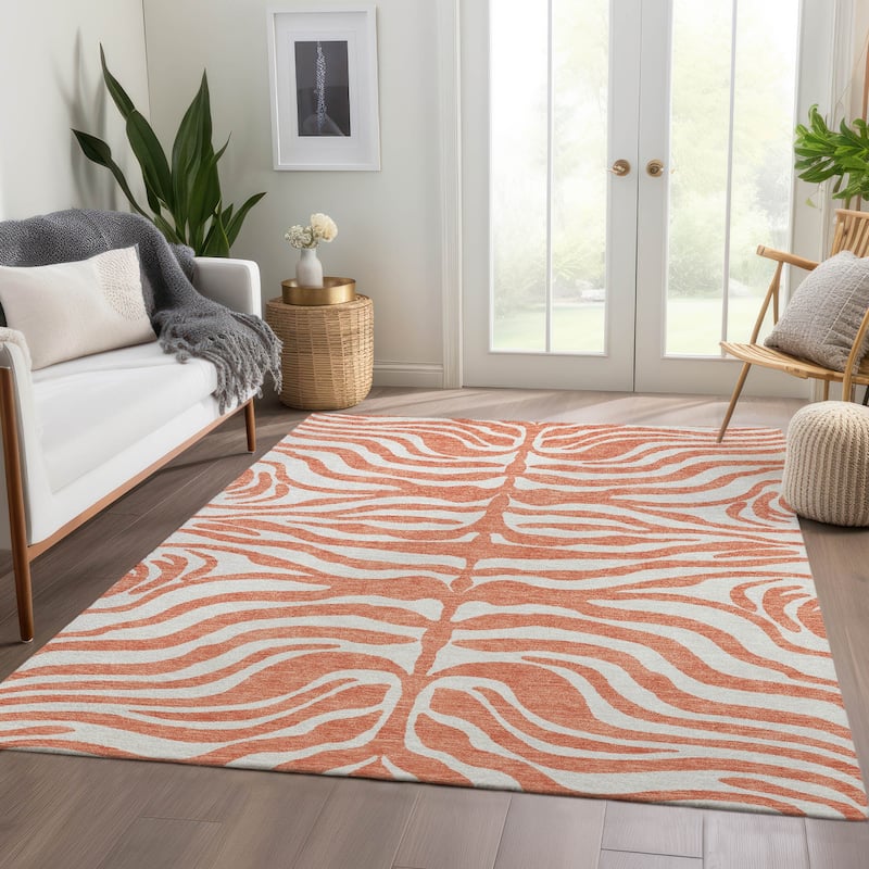 Premium Washable Super Soft Zebra Print Mayfield Rug
