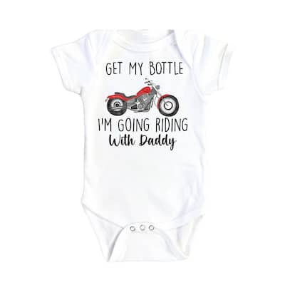 Motorcycle Bottle - Baby Boy Girl Clothes Infant Bodysuit Funny Cute Newborn