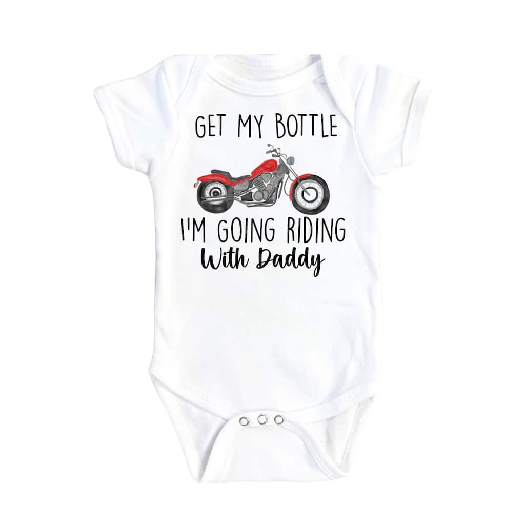Motorcycle Bottle - Baby Boy Girl Clothes Infant Bodysuit Funny Cute Newborn