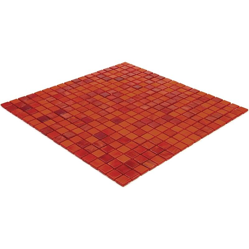 Apollo tile 12" x 12" Skosh Glossy Rose Red Glass Tile (18.69 sq ft/case) - 20 Pack