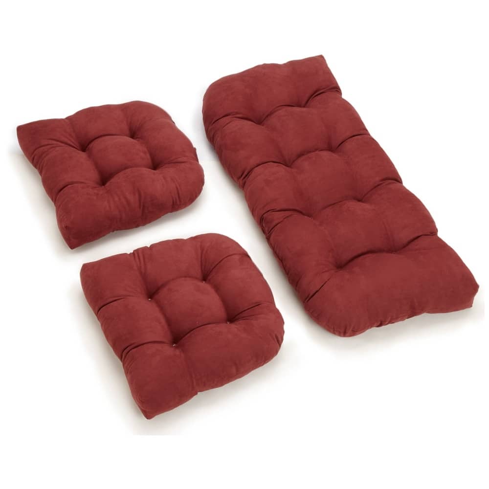 Microsuede 3-piece Indoor Settee Cushion Set