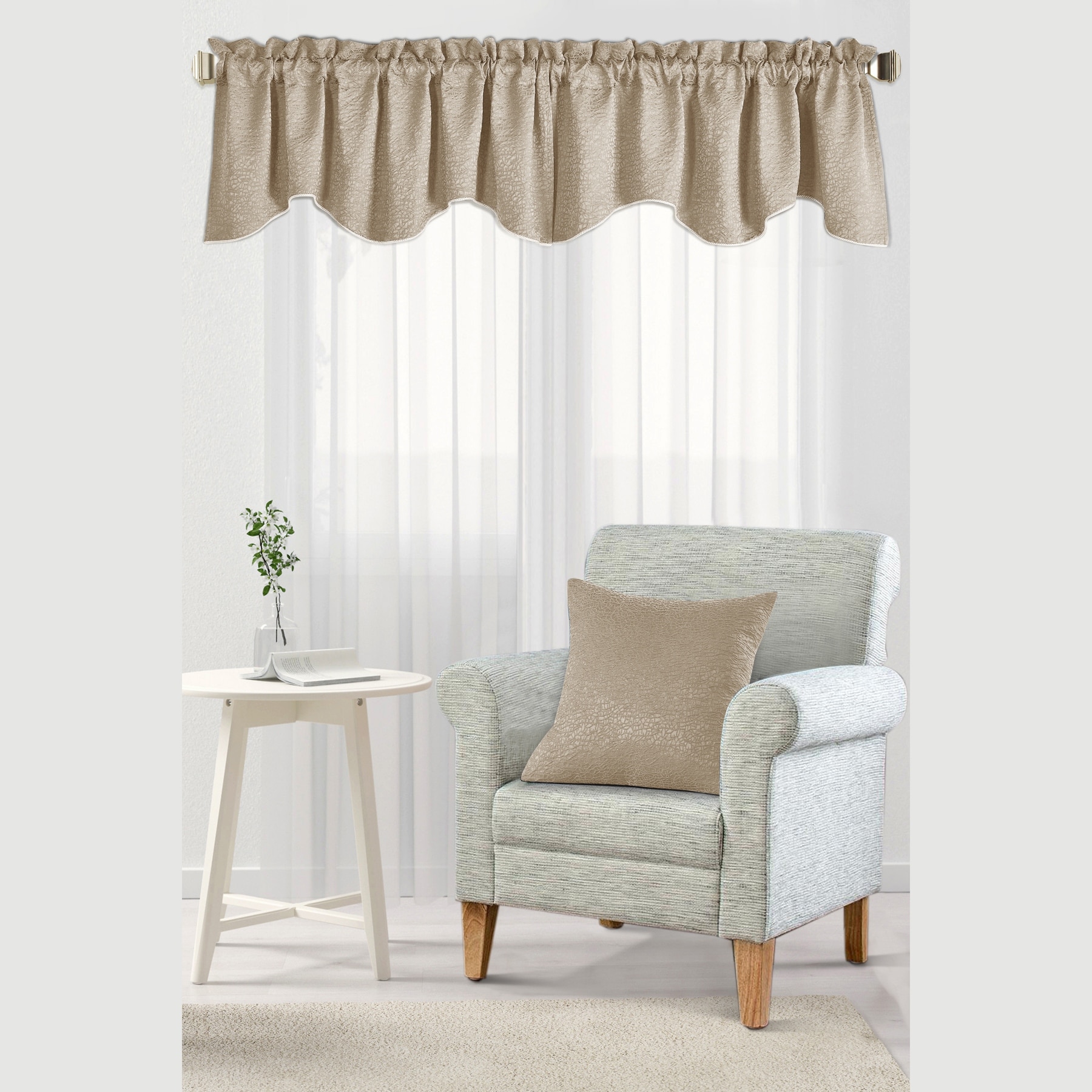 Softline Duchess Stripe 6 yard Scarf Valance Bed Bath Beyond 3319933