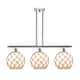 Option Polished Chrome / White Glass with Brown Rope