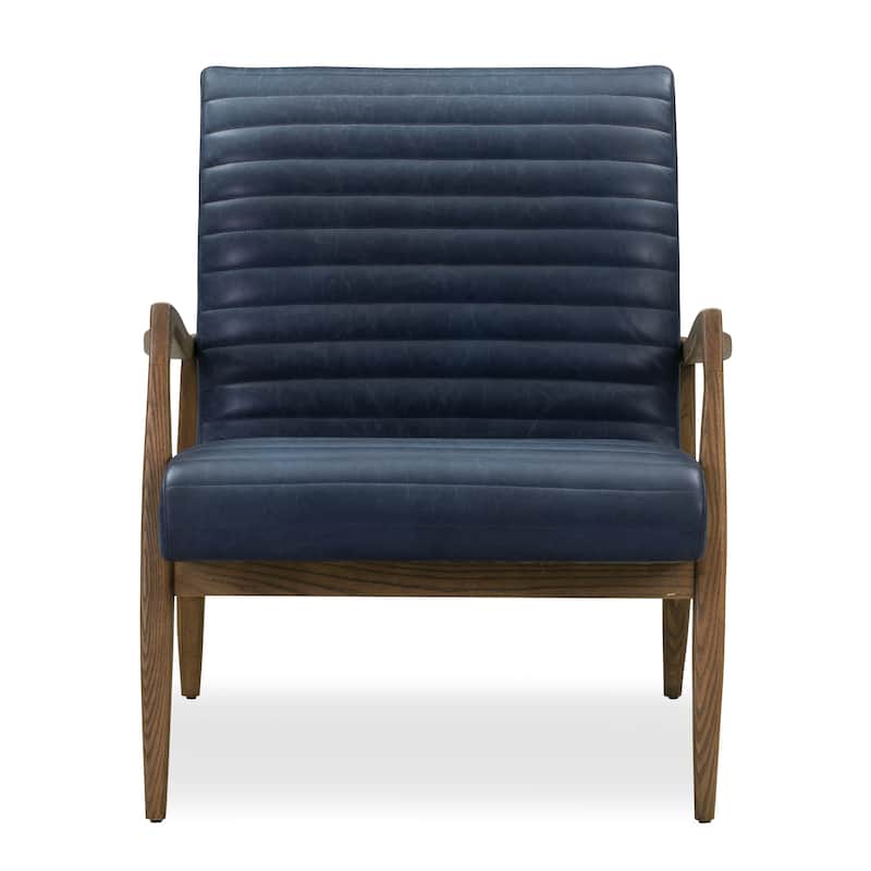 Poly & Bark Rowan Lounge Chair - Full Grain Genuine Italian Leather (Set of 2)