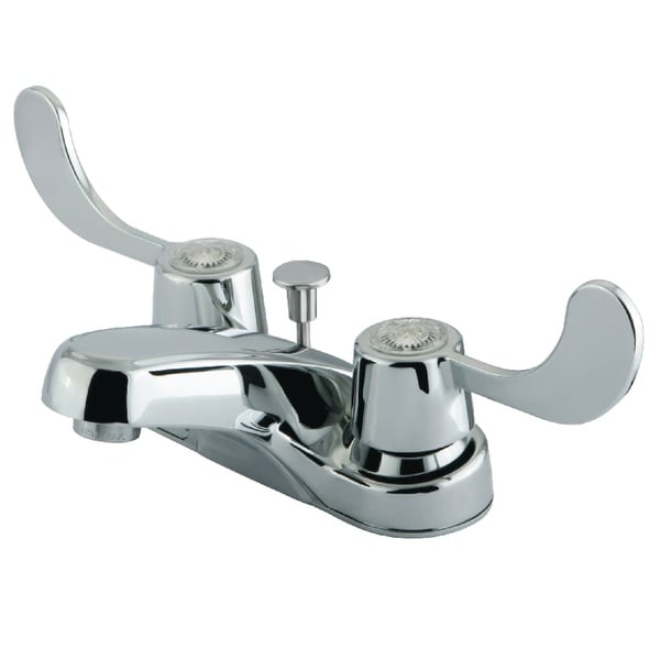 Kingston Brass GKB18 Vista 2.2 GPM Centerset Bathroom Faucet with Pop-Up Drain Assembly and Metal Wrist Blade Handles