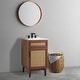 preview thumbnail 30 of 45, Javer Bohemian Rattan Freestanding 2-Shelf Bath Vanity Cabinet Base Only (Sink Basin not Included)