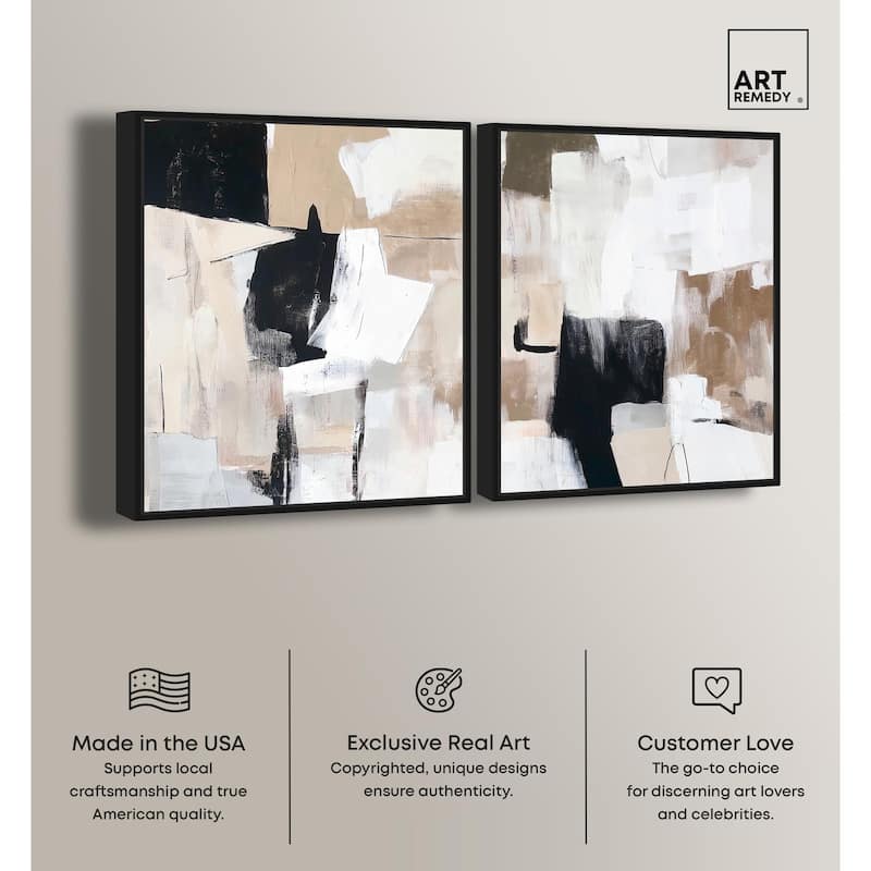 Endless Contrast Canvas Set of 2 by Art Remedy