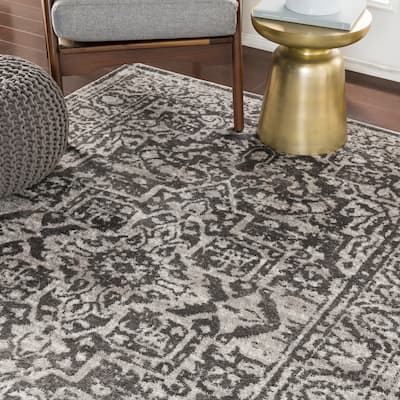Livabliss Abbas Navy/Gray Vintage Traditional Area Rug