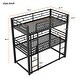 preview thumbnail 8 of 14, Metal Triple Bunk Beds, 3 Twin Bunk Beds for Kids Teens Boys Grils,Metal Heavy Duty Bunk Bed with Guardrail and Ladder