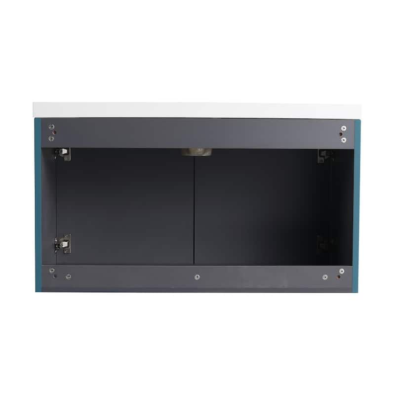 Bathroom Vanity With Sink In 36 Inch, Floating Bathroom Vanity With Soft Close Door