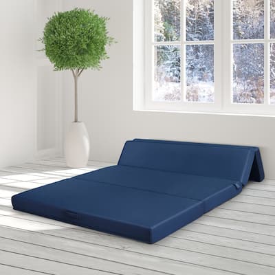 4 Inch Thick Folding Portable Mattress Pad Sofa Bed Sleepover Futon
