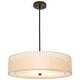 preview thumbnail 57 of 71, 3-Light 20"W Drum Fabric Semi Flush Mount Pendant Chandelier