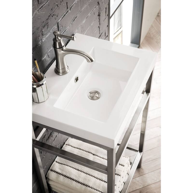 James Martin Vanities C105V20WG Boston 19-5/8" Rectangular Stainless