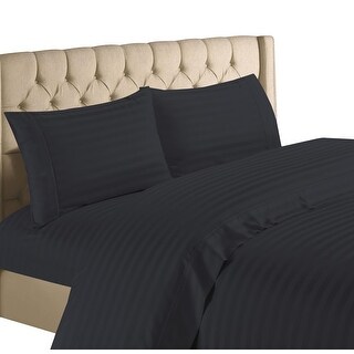 1200 Thread Count Cotton Deep Pocket Luxury Hotel Stripe Sheet Set