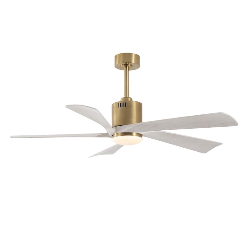 GetLedel 52" Modern 5-Blade LED Ceiling Fan with Light and Remote - 52-in