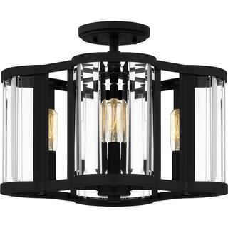 Quoizel Semi-Flush Mount 4-Light Semi-Flush Mount in Matte Black