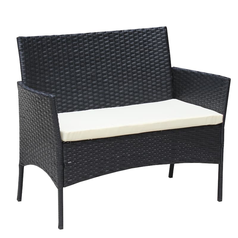 4 PC Rattan Patio Furniture Set