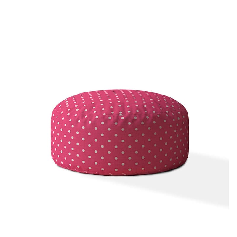 Cotton Large Storage Bean Bag with Fabric and Zipper Polka Dot Pouf ...