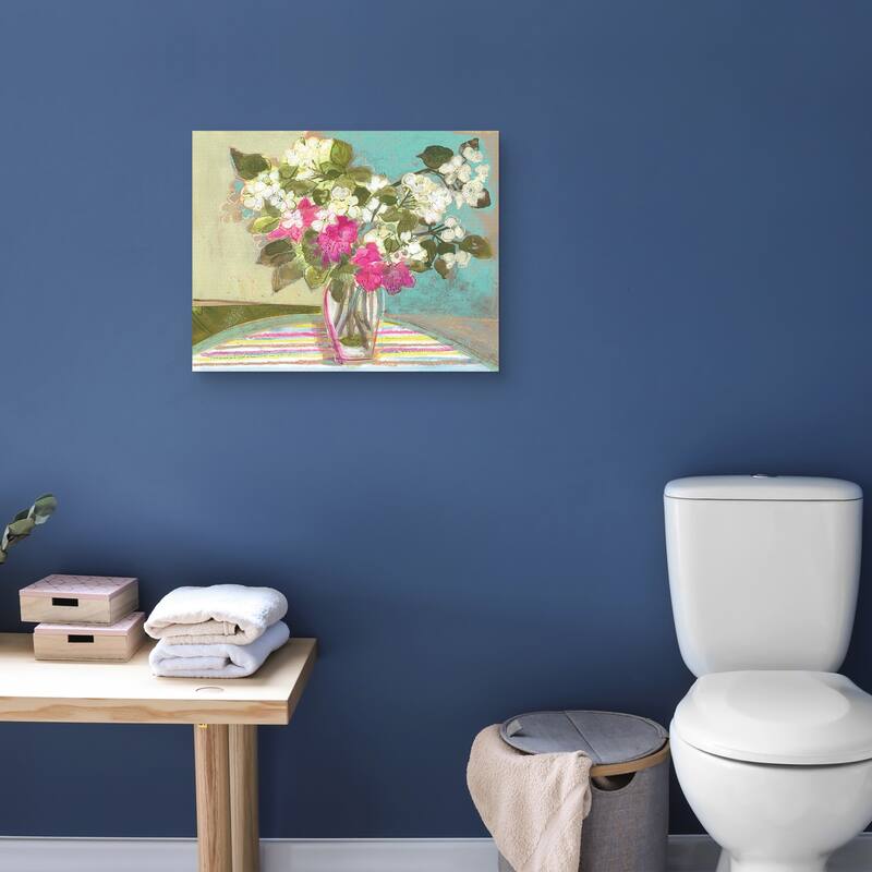 Apple Blossoms Blue by Maret Hensick Canvas Art Print