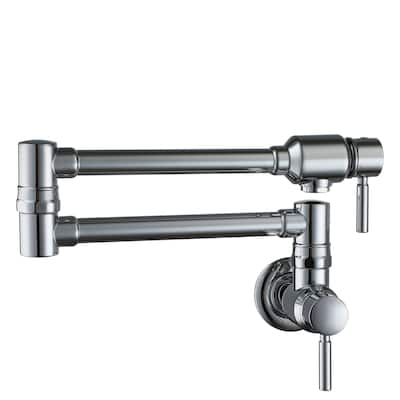 1.8 GPM Wall Mounted Mount Pot Filler Kitchen Faucet