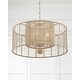 preview thumbnail 8 of 9, Jayna 4 Light Burnished Silver Chandelier - 25'' W x 16.5'' H