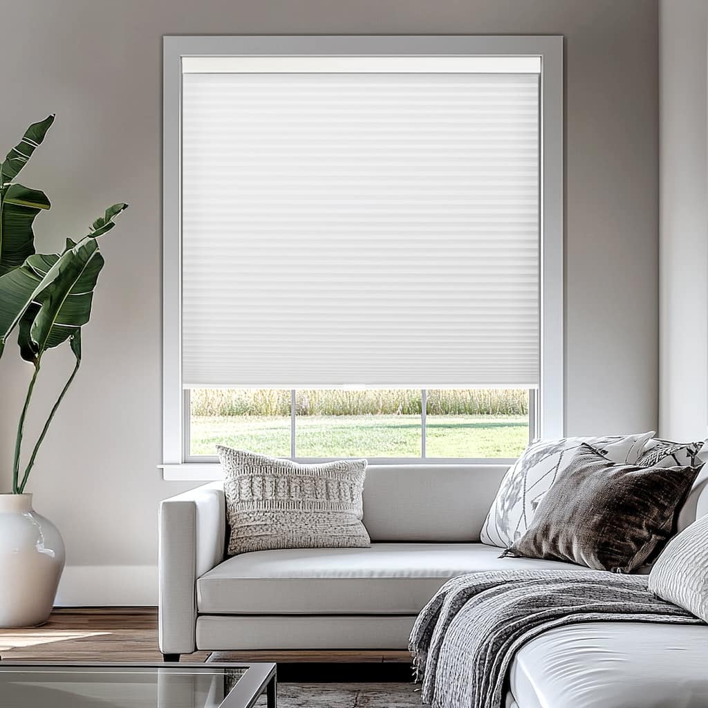 CHICOLOGY Cordless Light Filtering Cellular Shades Morning Mist