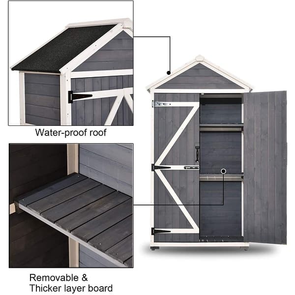 Shop Mcombo Outdoor Storage Cabinet Tool Sheds Backyard Garden