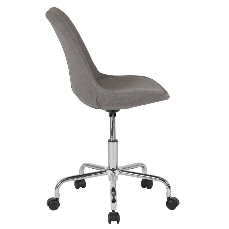Mid-Back Fabric Task Office Chair with Pneumatic Lift