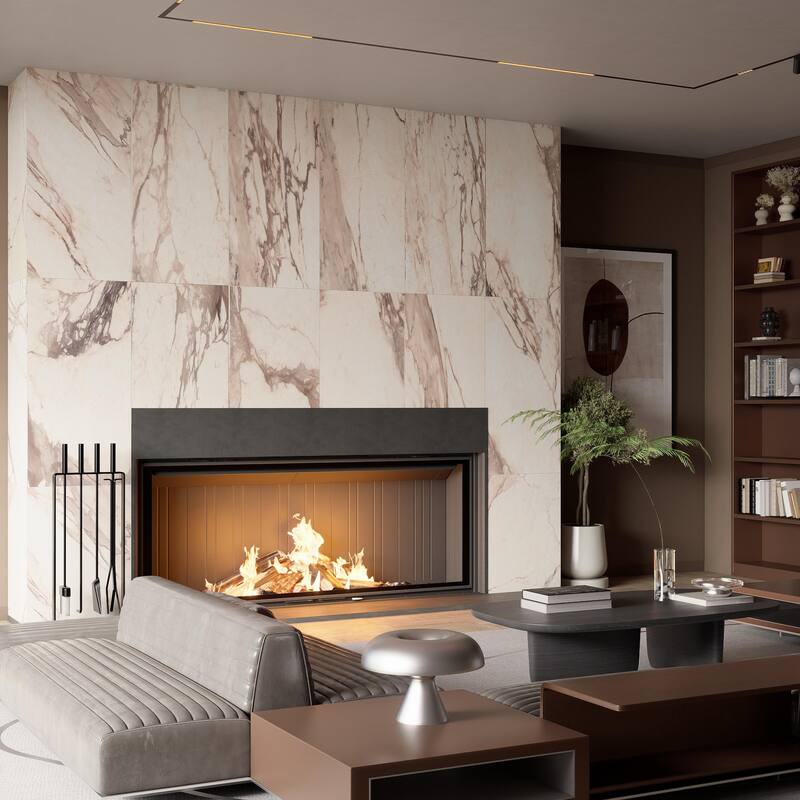 Merola Tile Reve Rose 23-1/2" x 47-1/8" Porcelain Floor and Wall Tile - Pallet (8 Tiles)