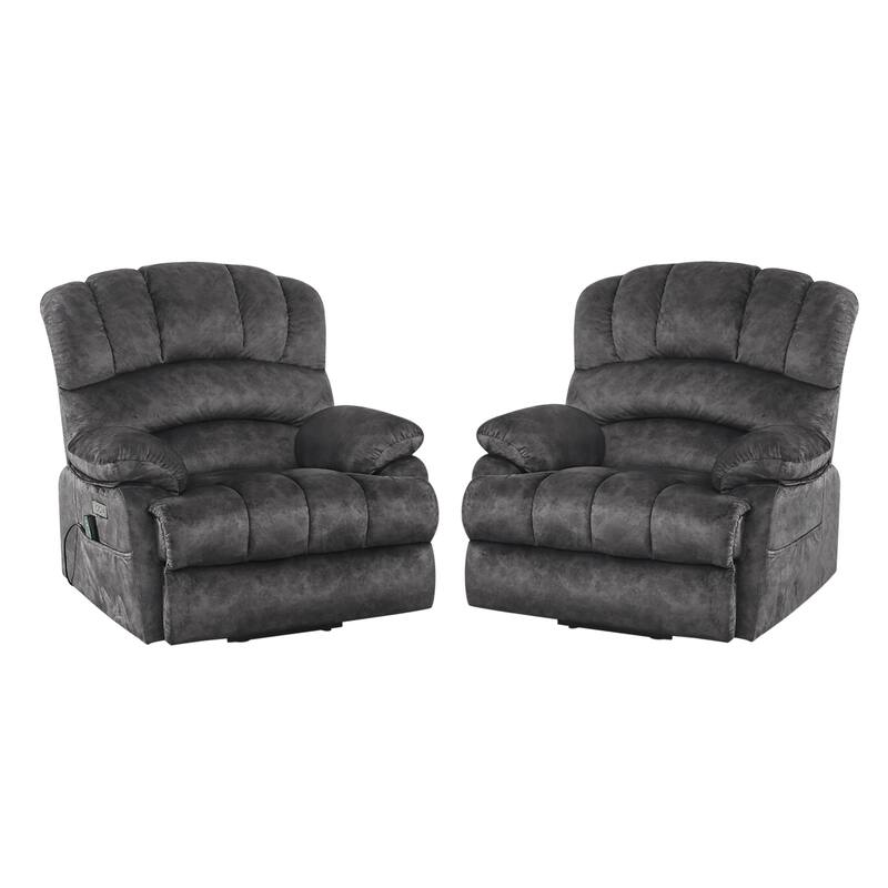 Electric Recliner Chair Lift Recliner with Heat and Massage for Adults Set of 2