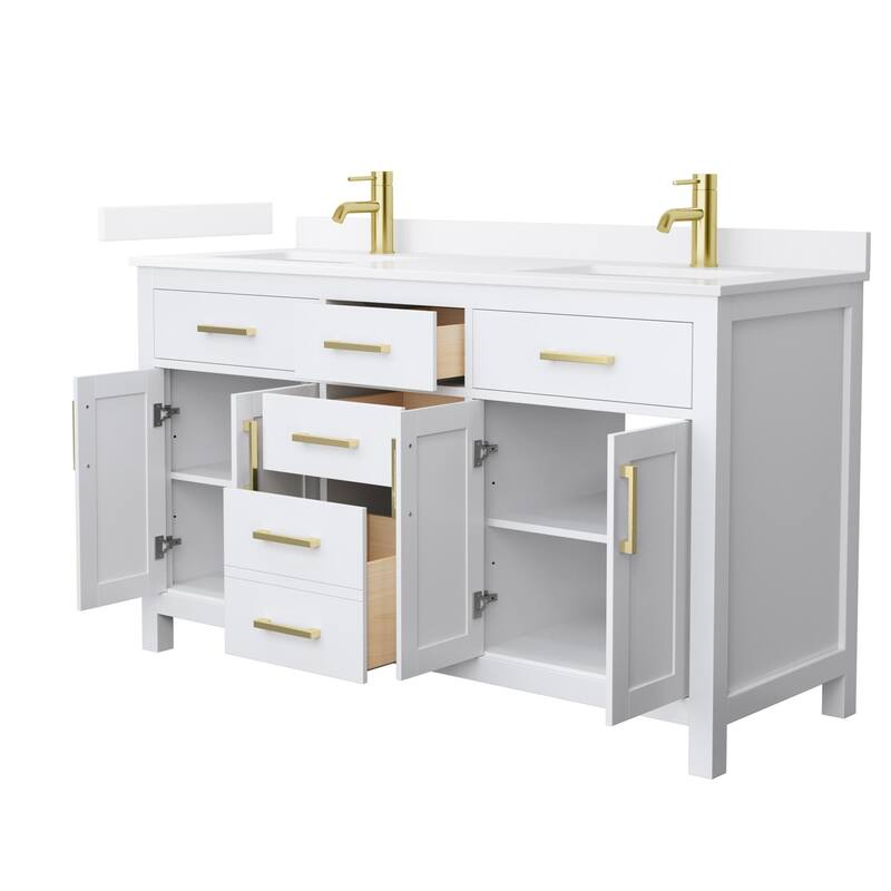 Wyndham Collection WCG2424-60D-QTZ-UNSMXX Beckett 60" Free Standing