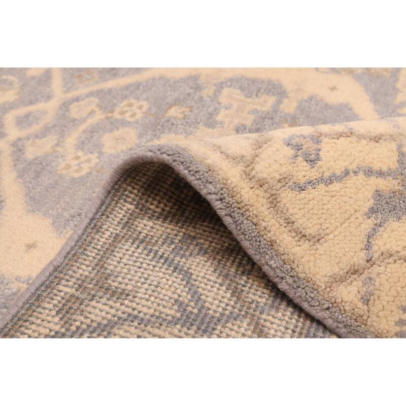 ECARPETGALLERY Hand-knotted Royal Oushak Light Denim Blue Wool Rug - 4'3 x 6'0