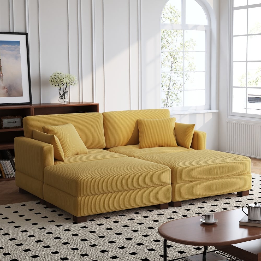 88" Convertible Larger Couch Modular Sectional Sofa Set