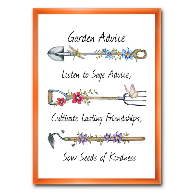 Designart "Garden Inspiration-D" Cottage Framed Art Print