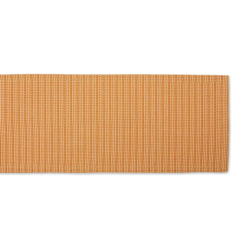 DII Pumpkin Spice Farmhouse Gingham Table Runner