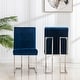 preview thumbnail 6 of 14, Home Beyond Velvet Upholstered Dining Side Chairs Set of 2, Navy Blue