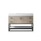 preview thumbnail 2 of 10, Toledo 48" Single Vanity in Light Walnut with Stone Sink Top