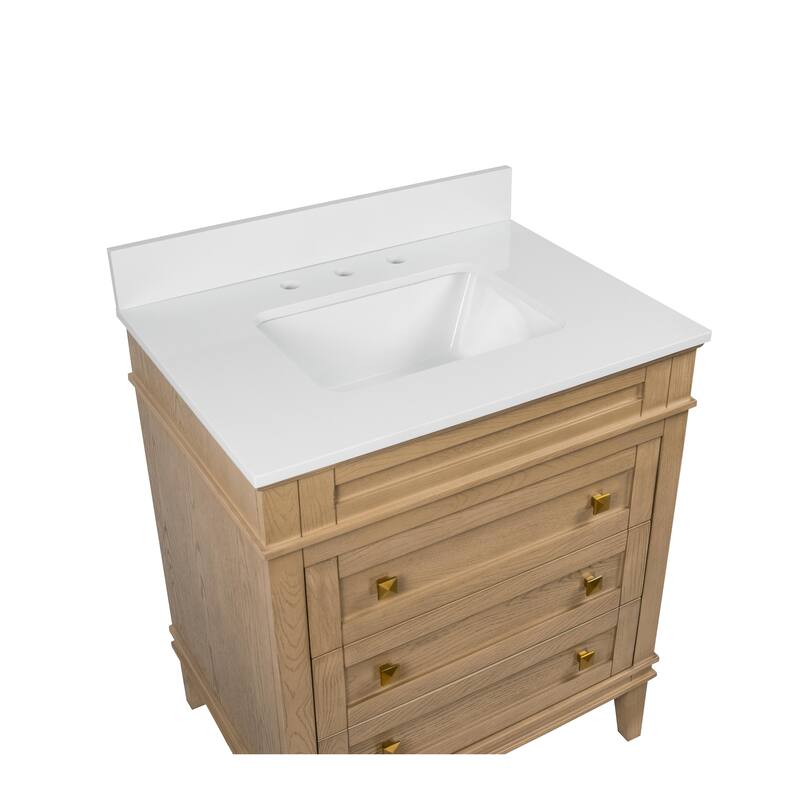 Eleanor 30-inch Vanity with Engineered White Top