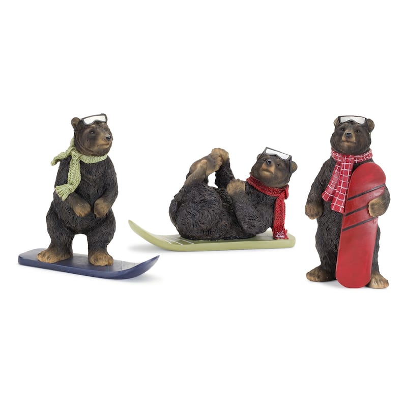 Bear Snowboard (Set of 3) - Brown