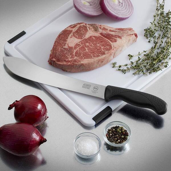 Shop Hoffritz Commercial 5190085 Premium German Steel Butcher Knife With Non Slip Handle For Home And Professional Use 10 Inch Black Overstock 30116731