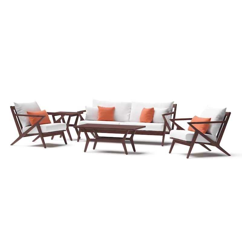 Vaughn 5 Piece Sunbrella Outdoor Patio Seating Set