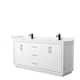 Option White, Black Trim,Carrara Cultured Marble Top