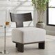 preview thumbnail 3 of 6, Bent Back Rest Floating Seat Accent Chair - 32.25" - Walnut Brown