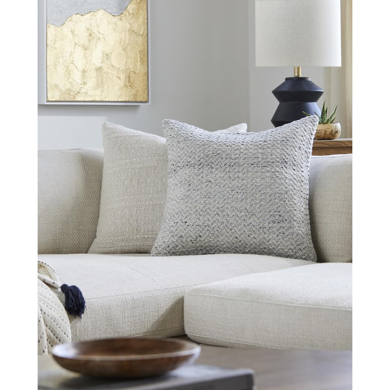Davon Farmhouse Textured Decorative Throw Pillow - 20"L x 20"W - Cover Only