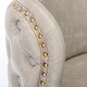 preview thumbnail 30 of 47, Modern PU Upholstered Bar Stools Set of 2, Adjustable Seat Height Swivel Bar Chair, Tufted Backrest Rivet Decorative Bar Stool